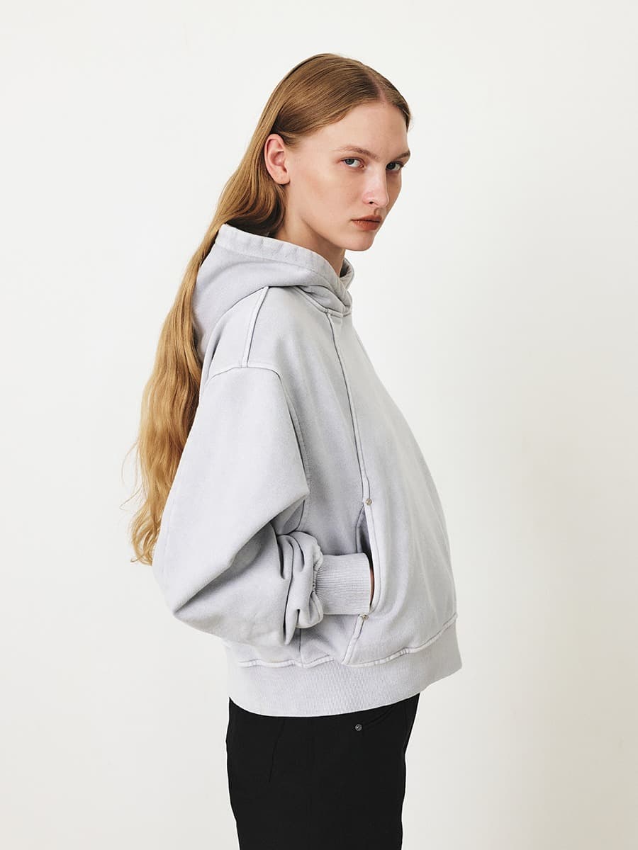 TFF DIVIDED DYEING RIVET HOODIE_LAVENDER — vue 2