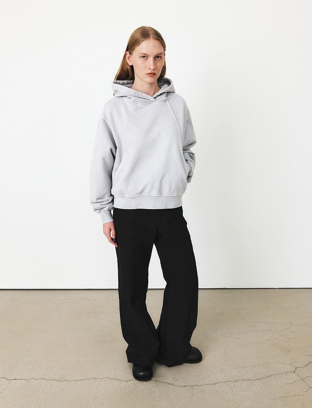 TFF DIVIDED DYEING RIVET HOODIE_LAVENDER — vue 7