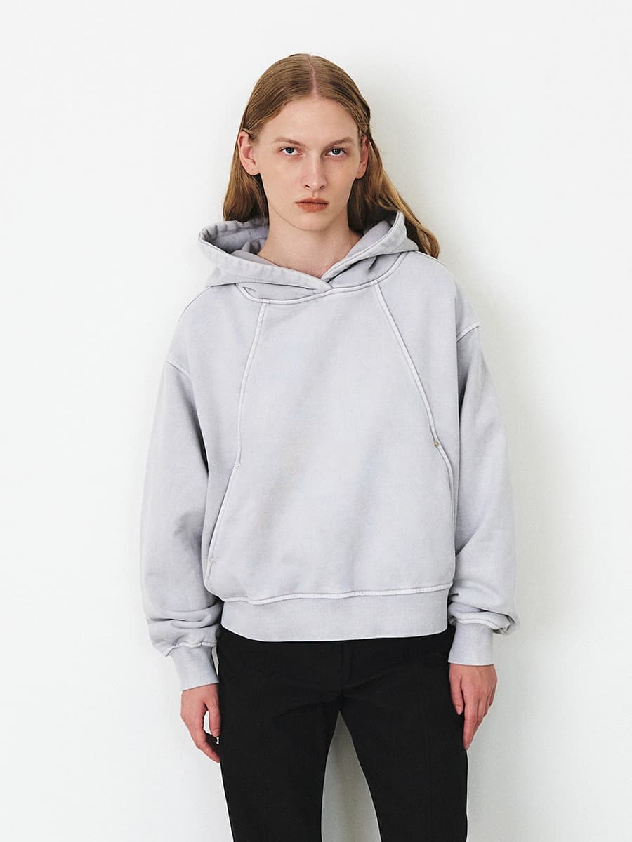 TFF DIVIDED DYEING RIVET HOODIE_LAVENDER — vue 1