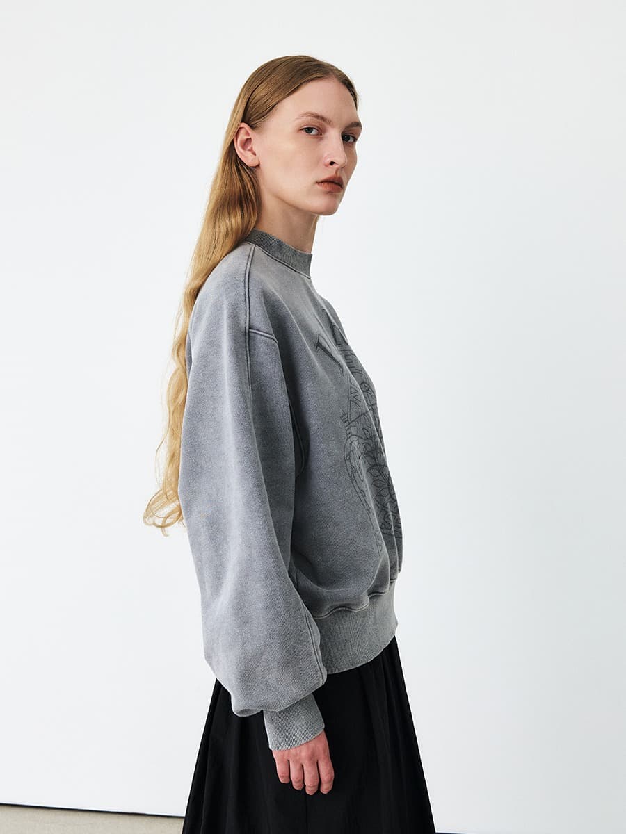 TFF PARIS PIGMENT SWEATSHIRT_CHARCOAL — vue 3