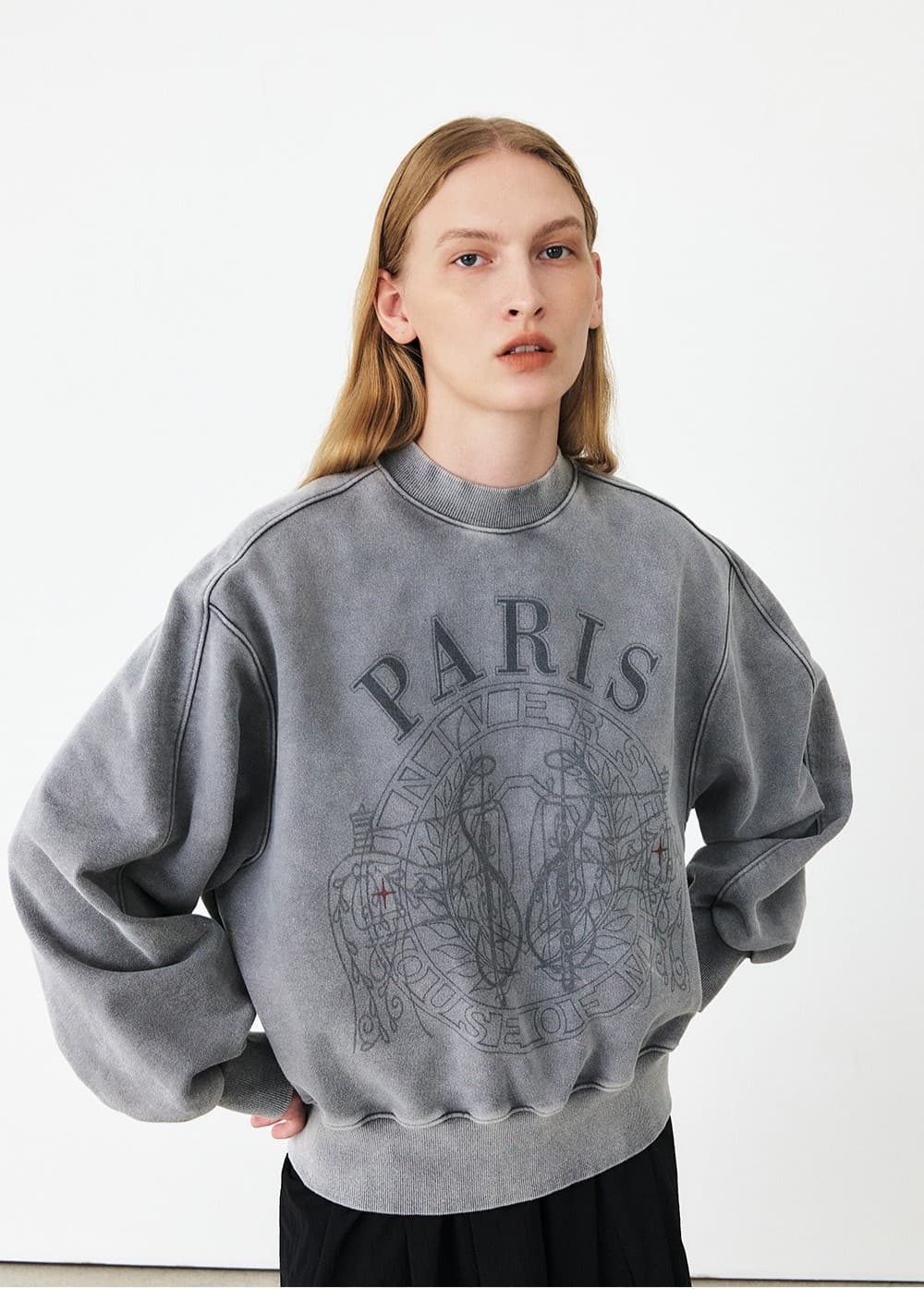 TFF PARIS PIGMENT SWEATSHIRT_CHARCOAL — vue 11