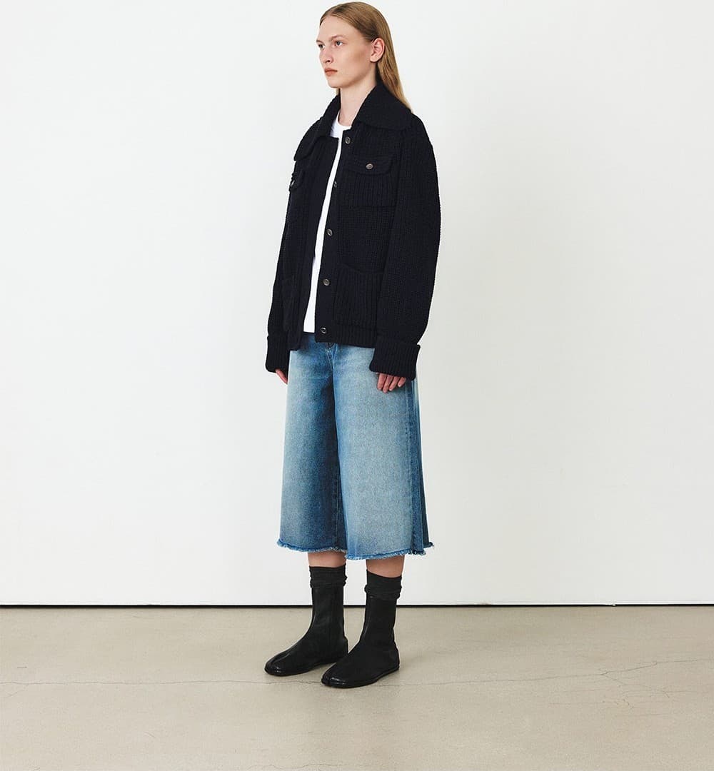 TFF COTTON COLLAR KNIT JACKET_MUILT NAVY — vue 10