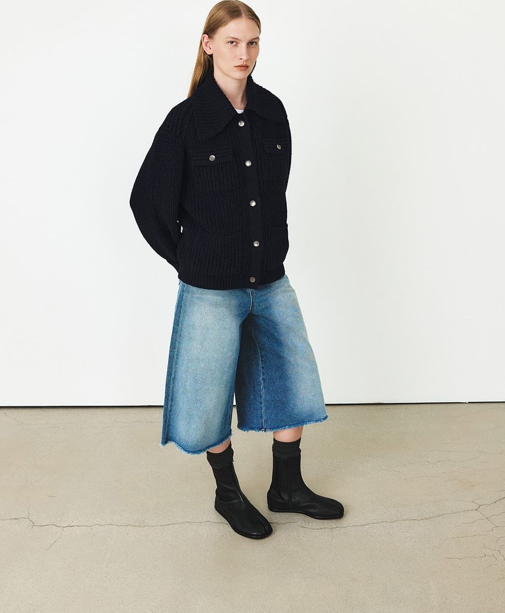TFF COTTON COLLAR KNIT JACKET_MUILT NAVY — vue 11