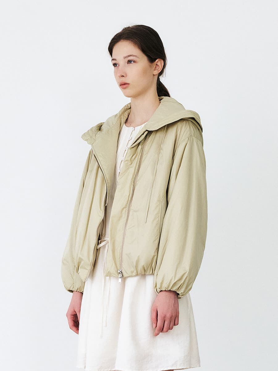 TFF SHIRRING VOLUME BOMBER_BEIGE — vue 2