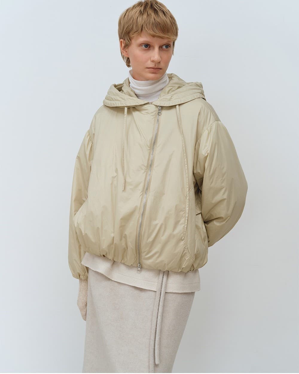 TFF SHIRRING VOLUME BOMBER_BEIGE — vue 6