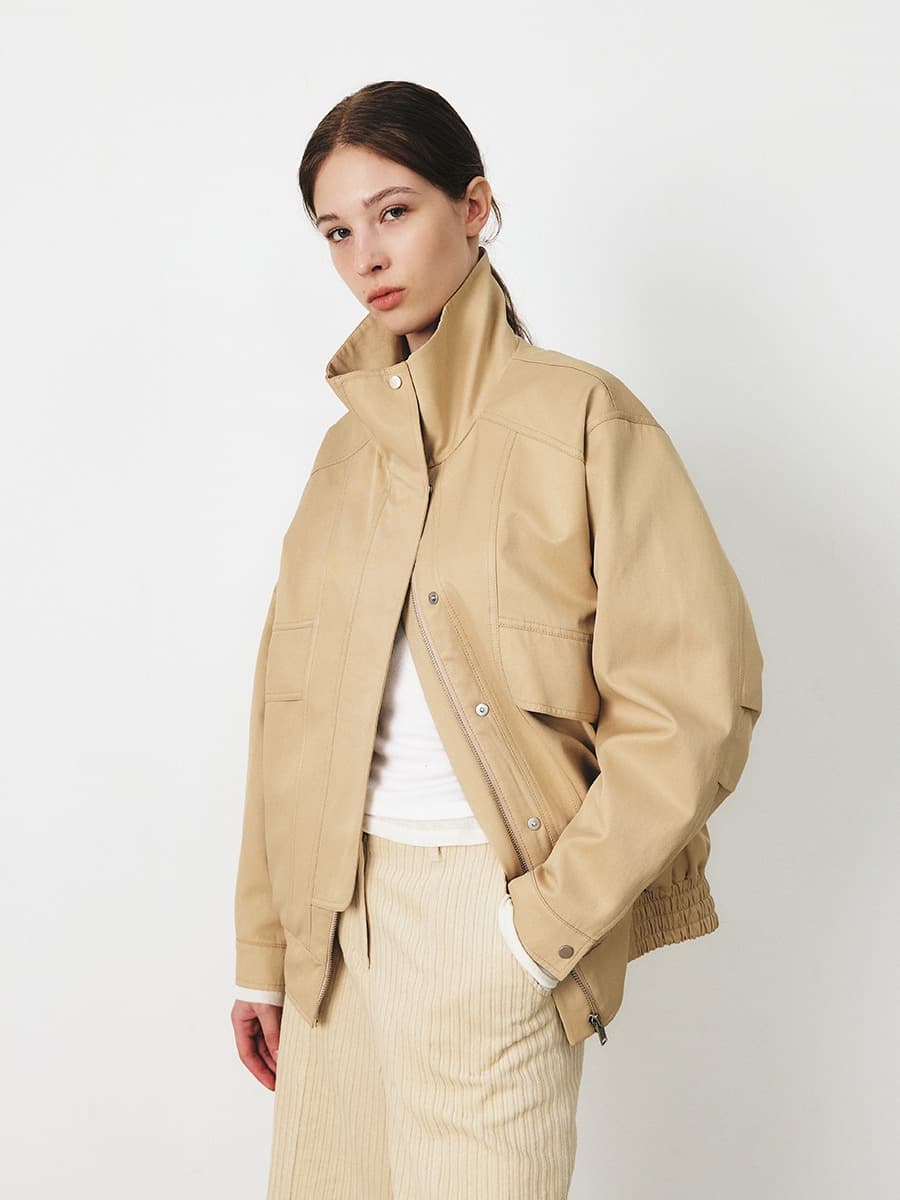 TFF DIVIDED FUR LAYER BOMBER_Y-BEIGE — vue 2