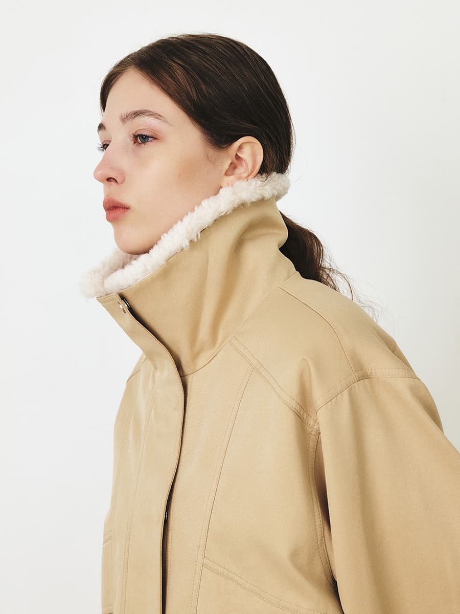 TFF DIVIDED FUR LAYER BOMBER_Y-BEIGE — vue 3