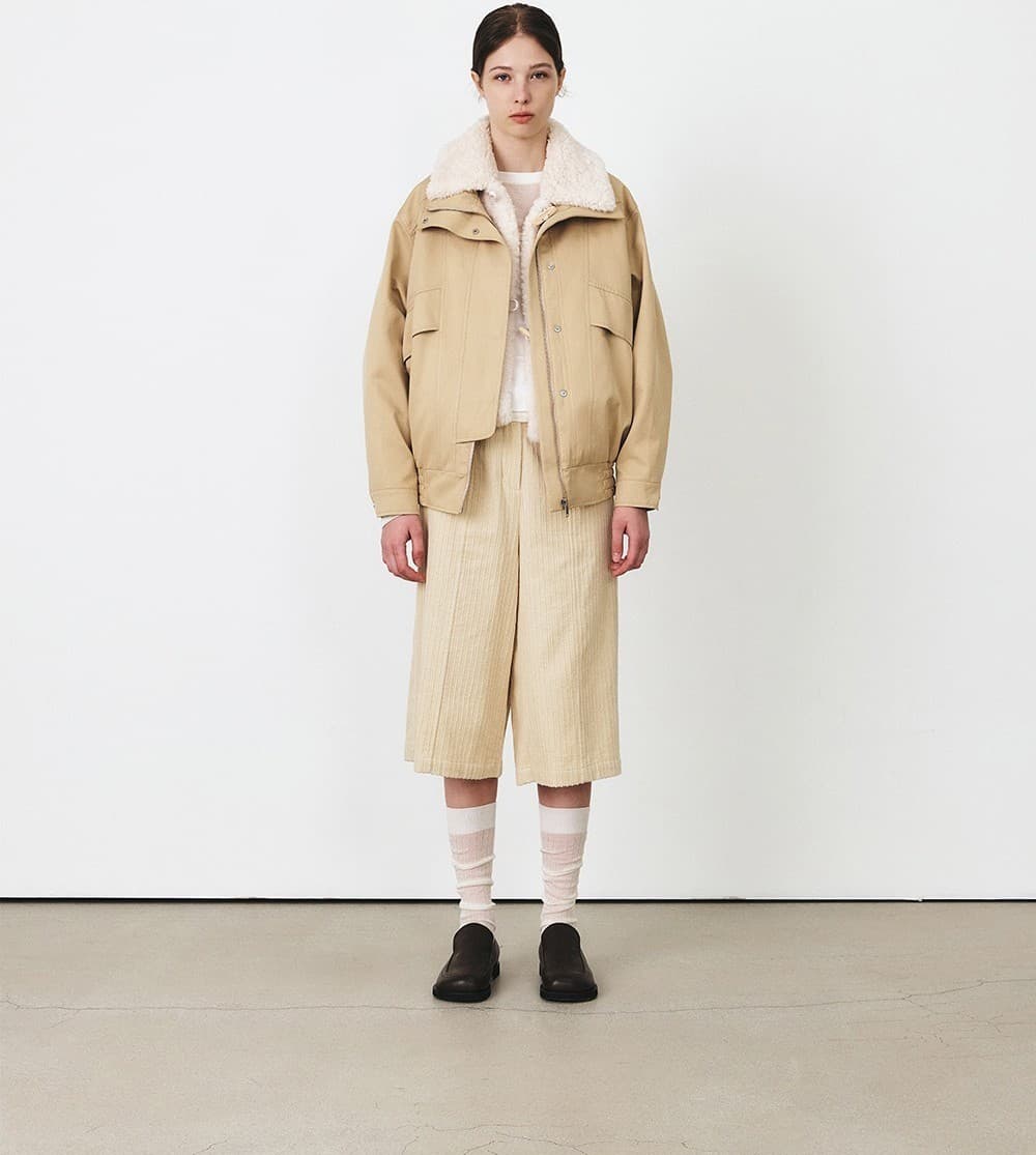 TFF DIVIDED FUR LAYER BOMBER_Y-BEIGE — vue 4