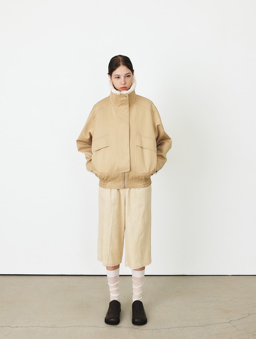 TFF DIVIDED FUR LAYER BOMBER_Y-BEIGE — vue 9