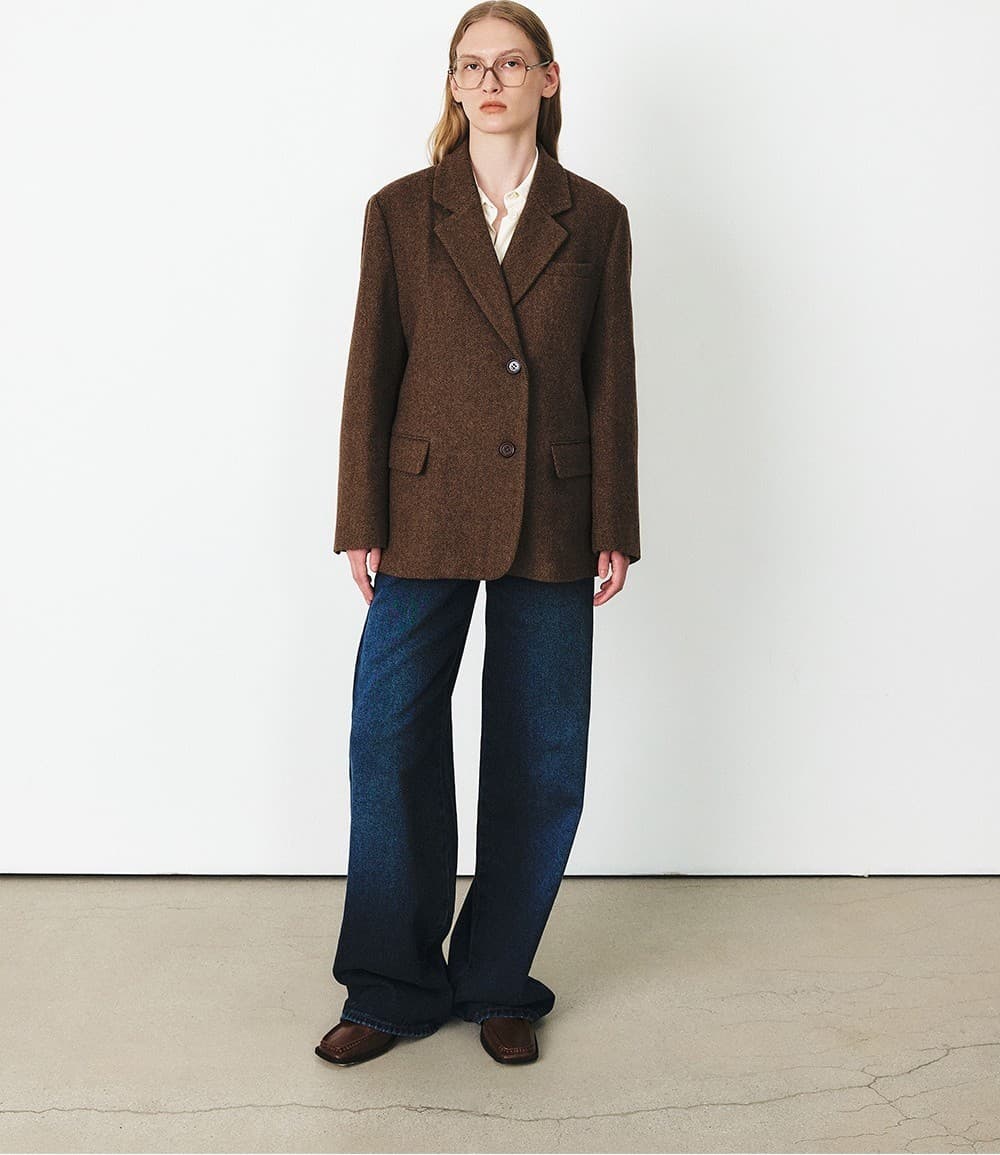 TFF HERRINGBONE WOOL BLAZER_BROWN — vue 7