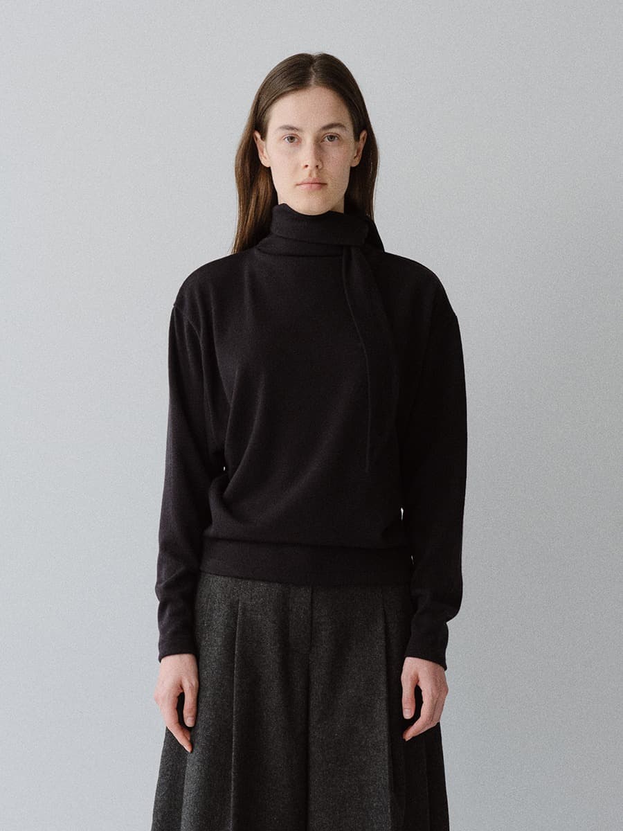 TFW WOOL MUFFLER TOP_BLACK — vue 3