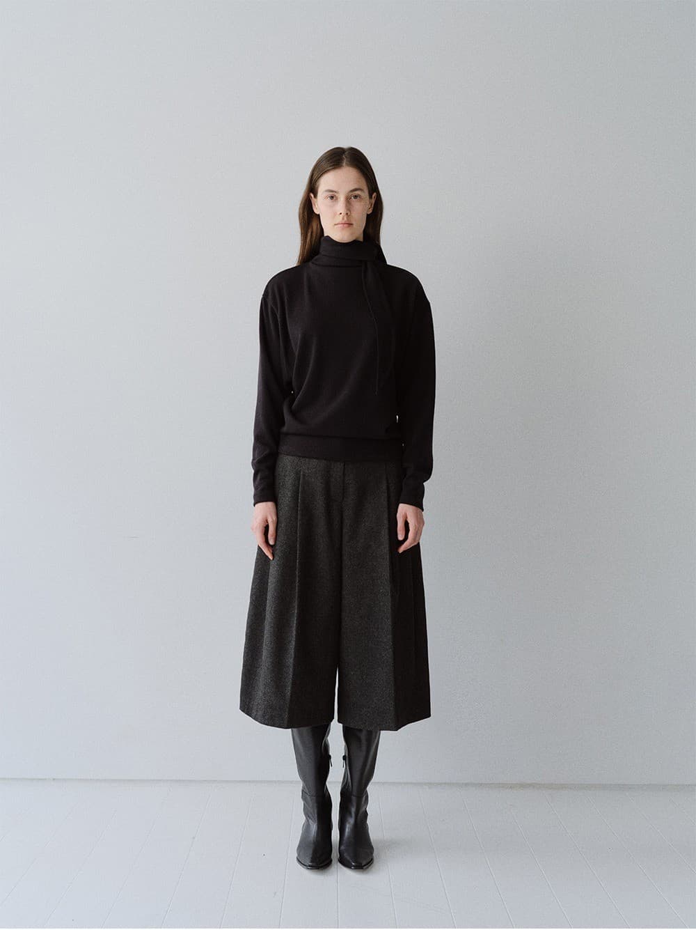 TFW WOOL MUFFLER TOP_BLACK — vue 5
