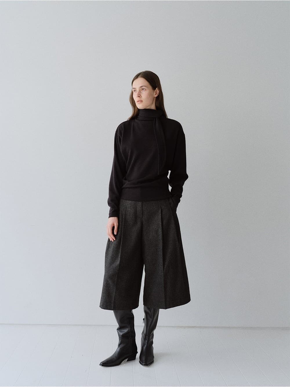 TFW WOOL MUFFLER TOP_BLACK — vue 7