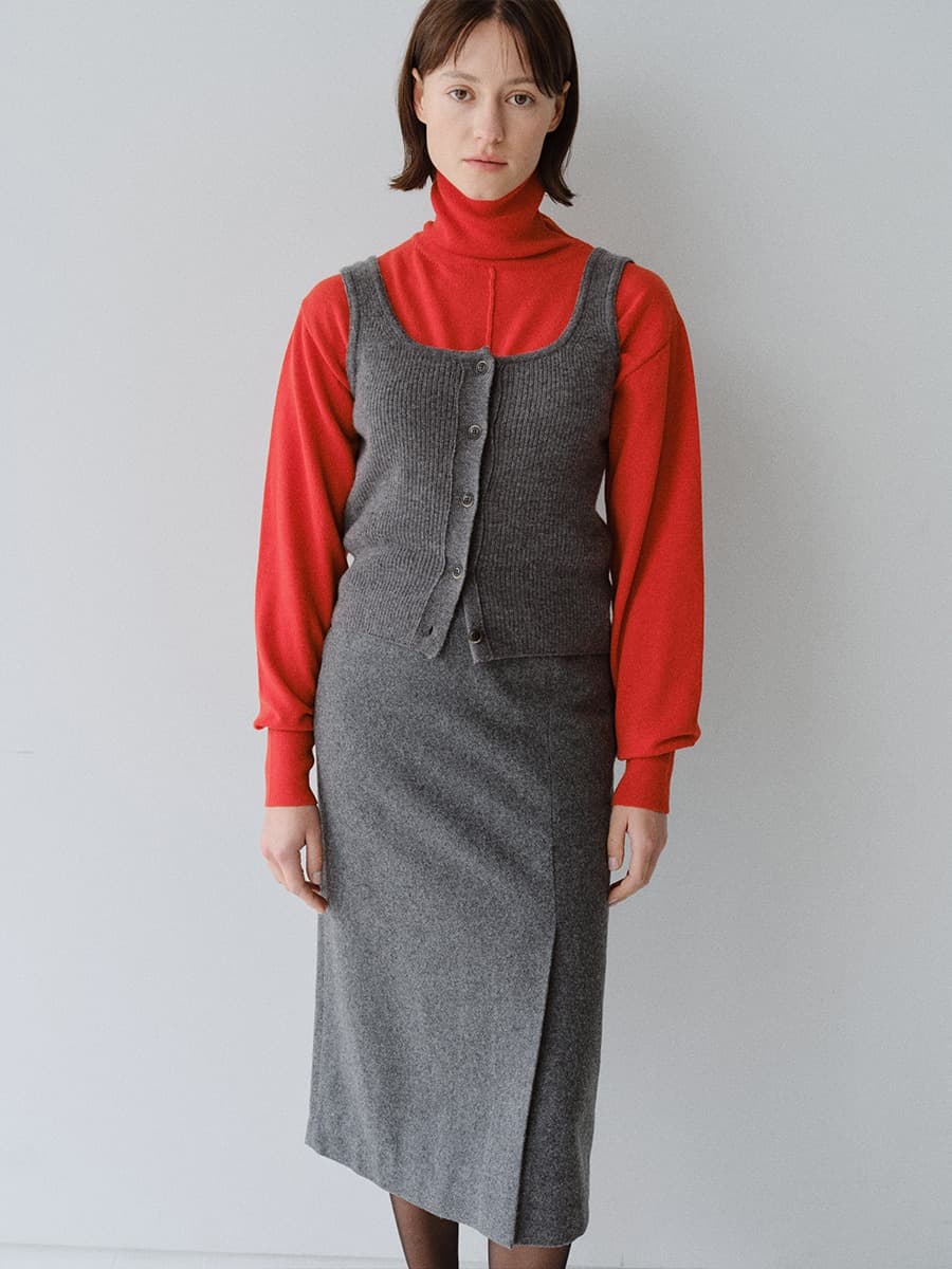 TFW BUSTIER SET-UP KNIT TOP_M-GREY — vue 4