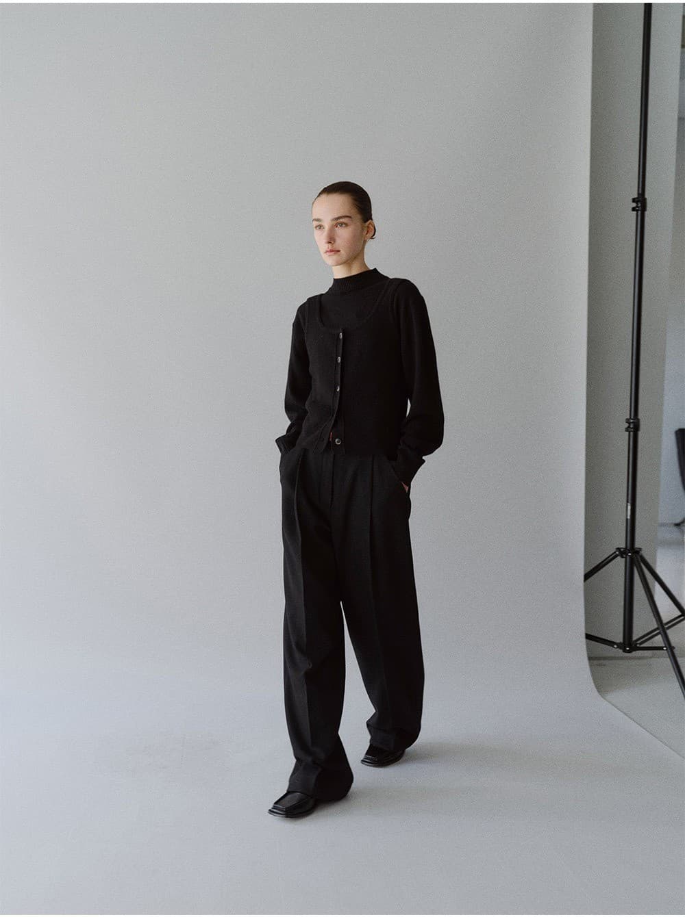TFW BUSTIER SET-UP KNIT TOP_BLACK — vue 9