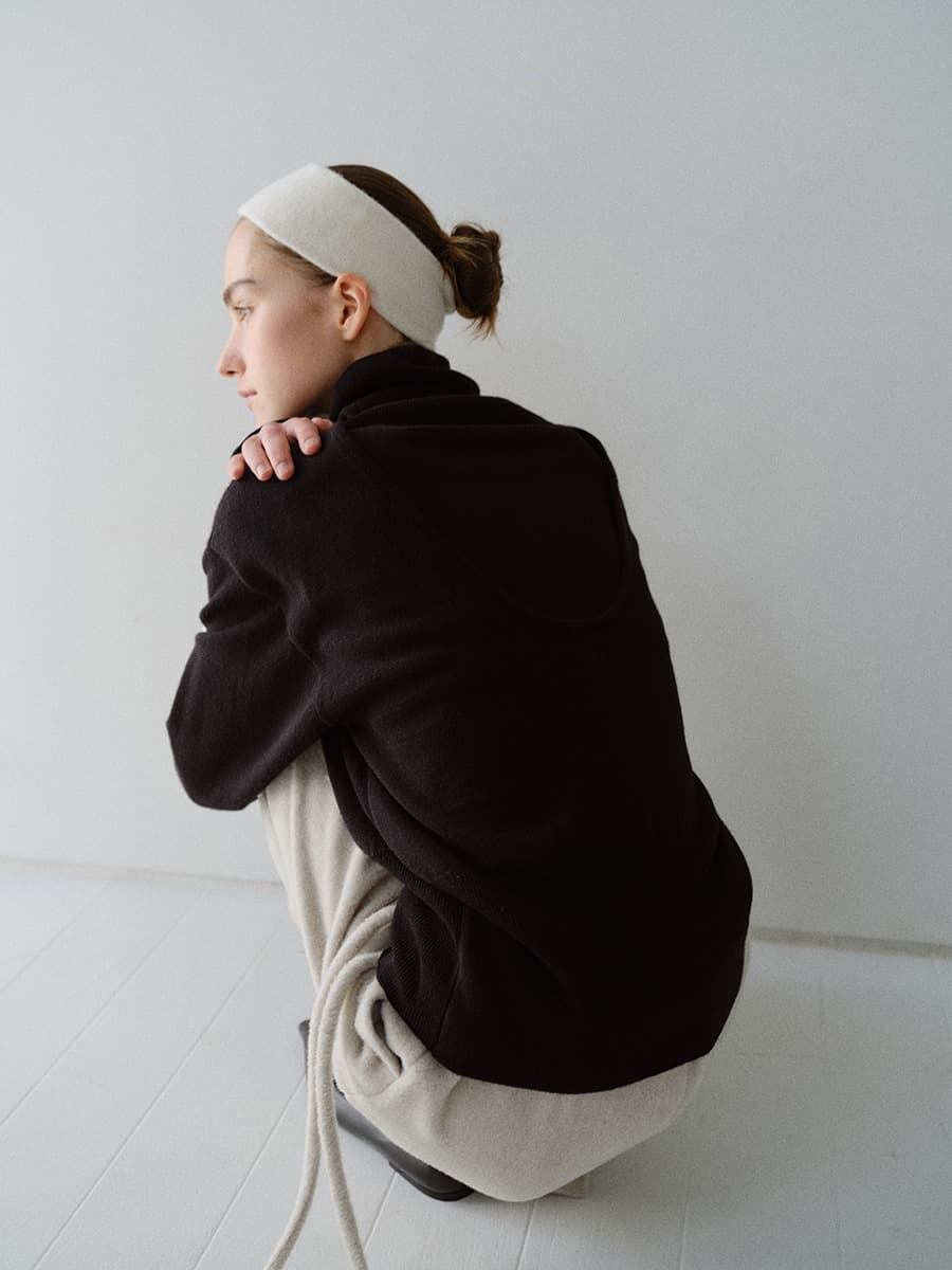 TFW WOOL DOUBLE LAYERD KNIT TOP_BLACK — vue 4