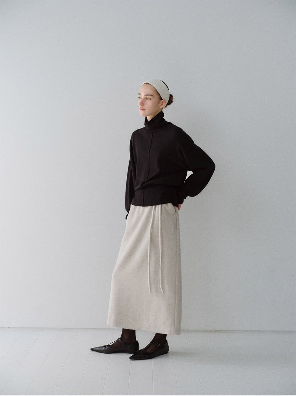 TFW WOOL DOUBLE LAYERD KNIT TOP_BLACK — vue 10