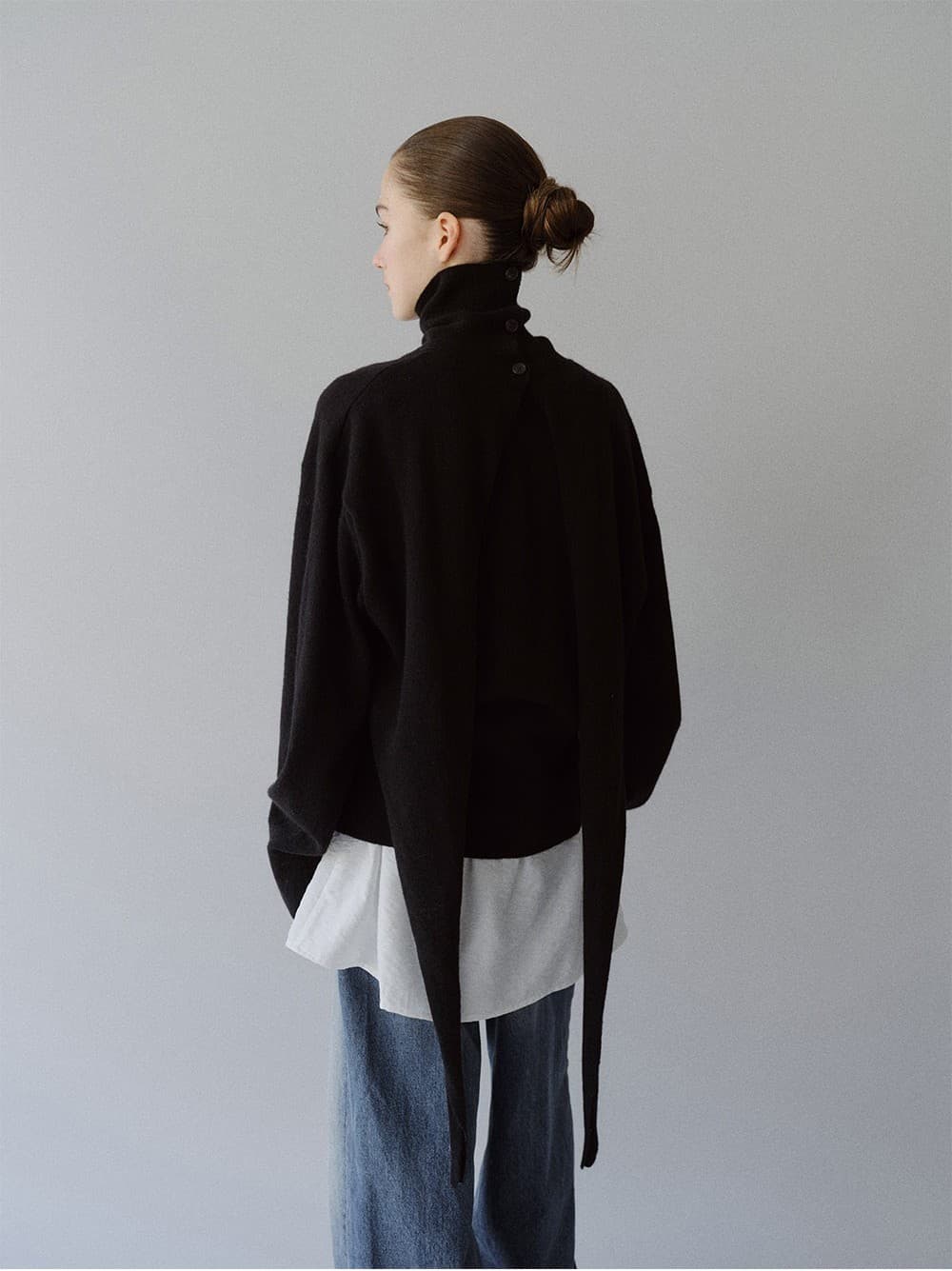 TFW MERINO WOOL TIE TURTLENECK KNIT TOP_BLACK — vue 10
