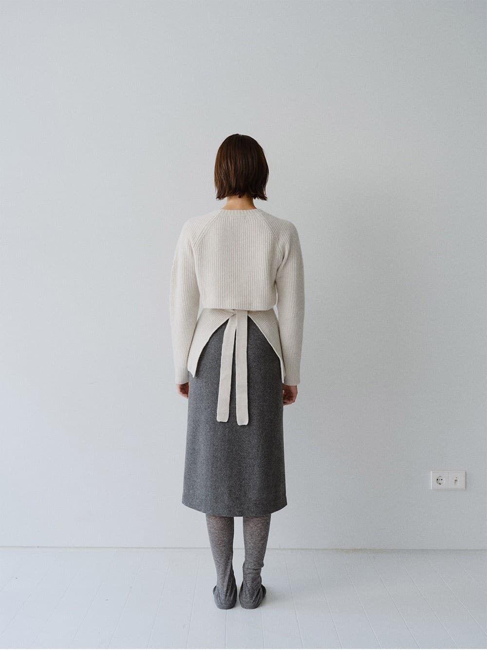 TFW MERINO WOOL BACK OPEN KNIT TOP_NATURAL GREY — vue 11