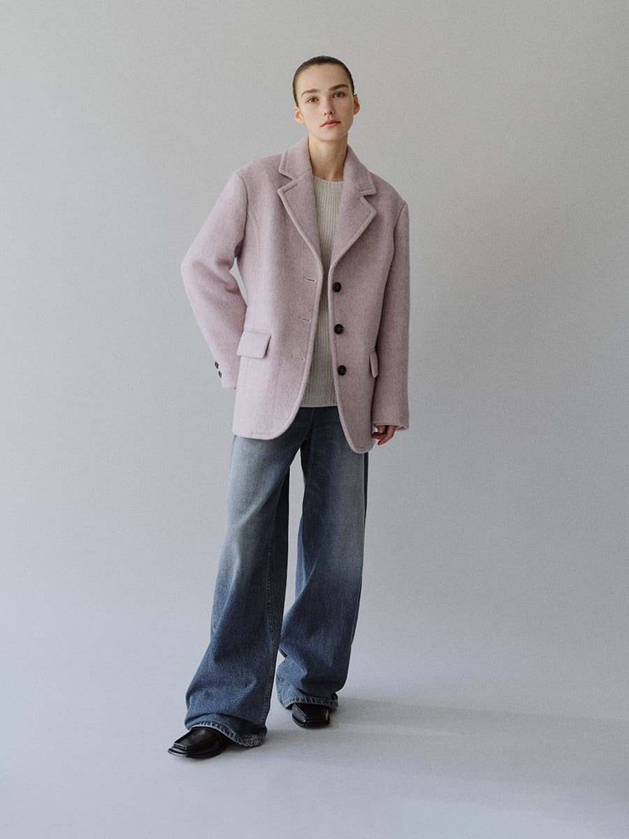 TFW 3BUTTON MELANGE WOOL BLAZER_LAVENDER — vue 2