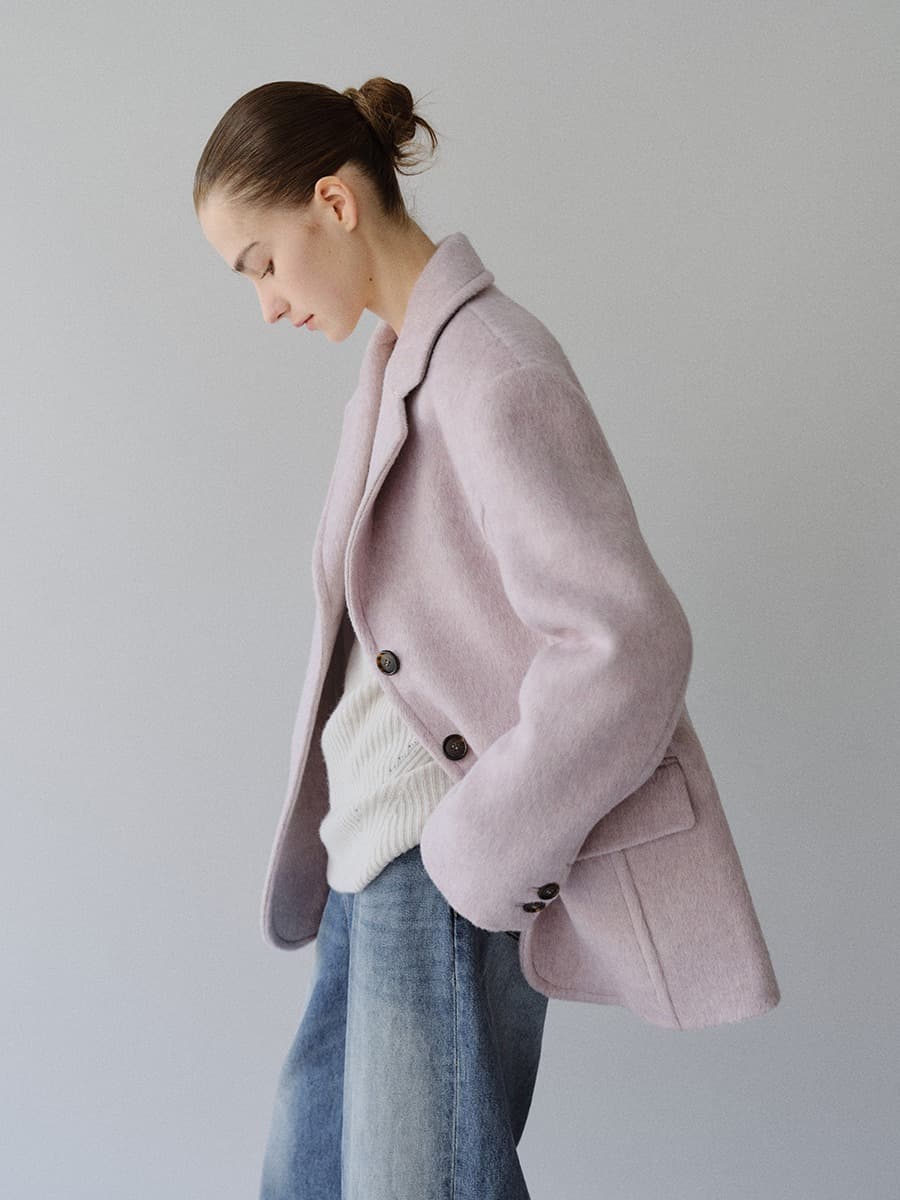 TFW 3BUTTON MELANGE WOOL BLAZER_LAVENDER — vue 3