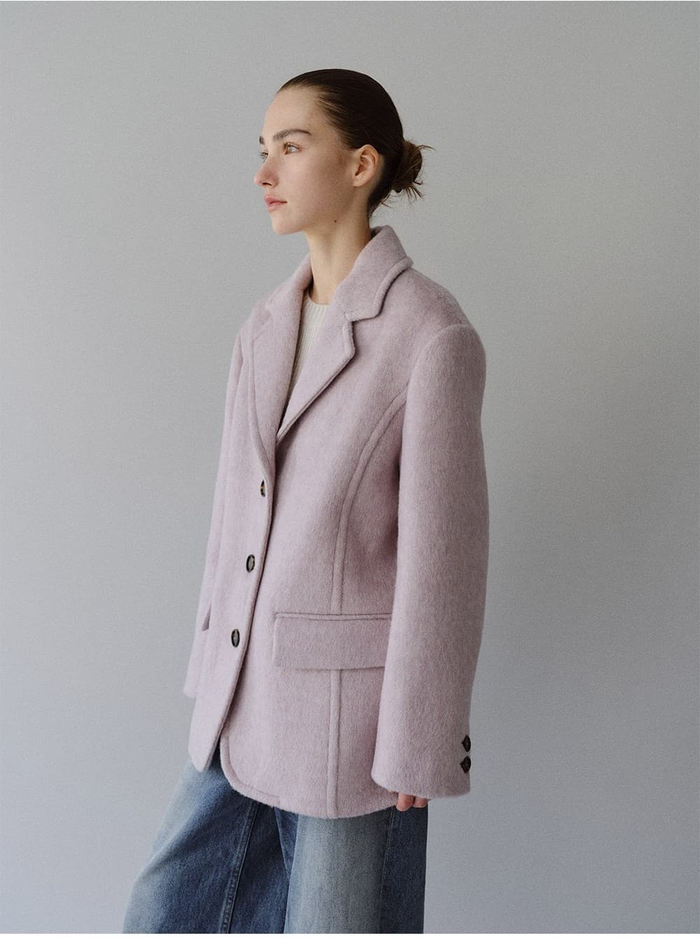 TFW 3BUTTON MELANGE WOOL BLAZER_LAVENDER — vue 8