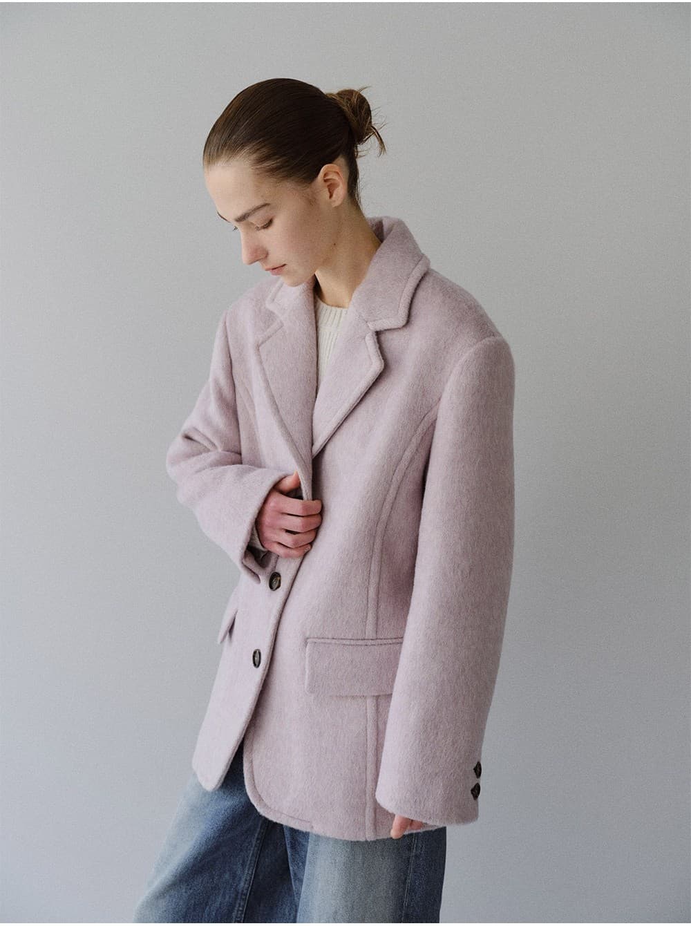 TFW 3BUTTON MELANGE WOOL BLAZER_LAVENDER — vue 9