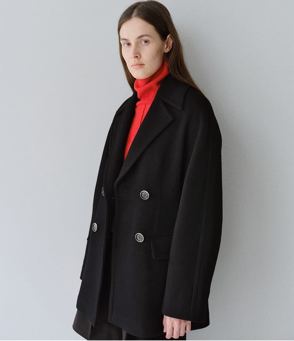 TFW WOOL DOUBLE LINE HALF COAT_BLACK — vue 10