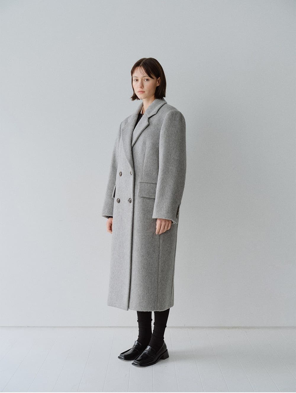 TFW PREMIUM WOOL100 DOUBLE LONG COAT_L-GREY — vue 6