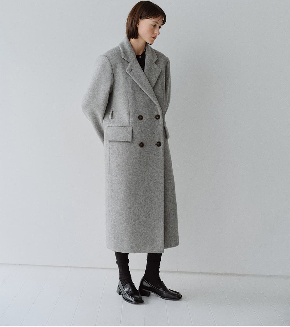 TFW PREMIUM WOOL100 DOUBLE LONG COAT_L-GREY — vue 7
