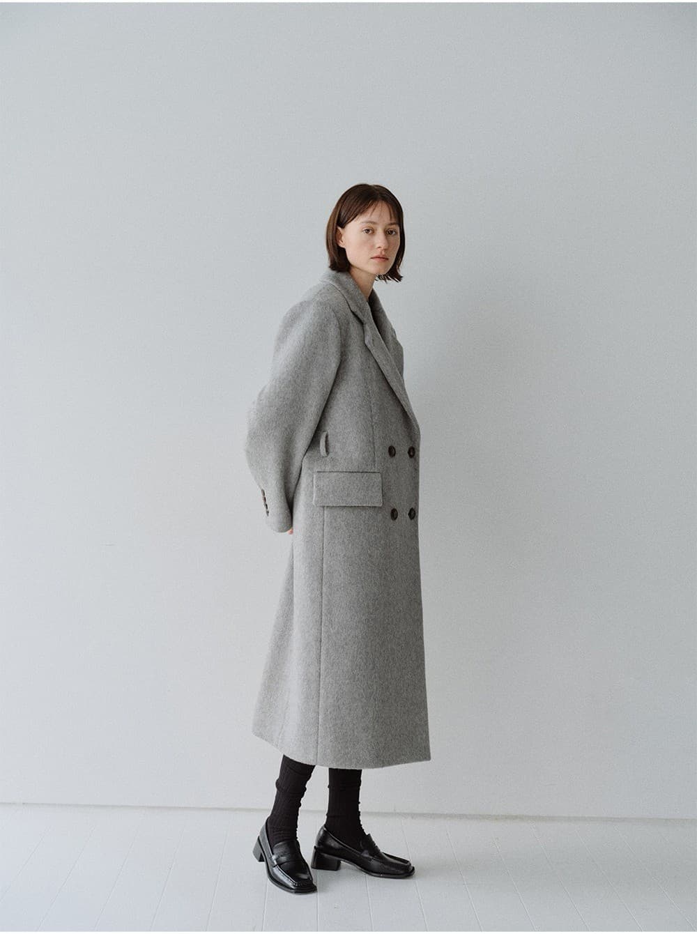 TFW PREMIUM WOOL100 DOUBLE LONG COAT_L-GREY — vue 8