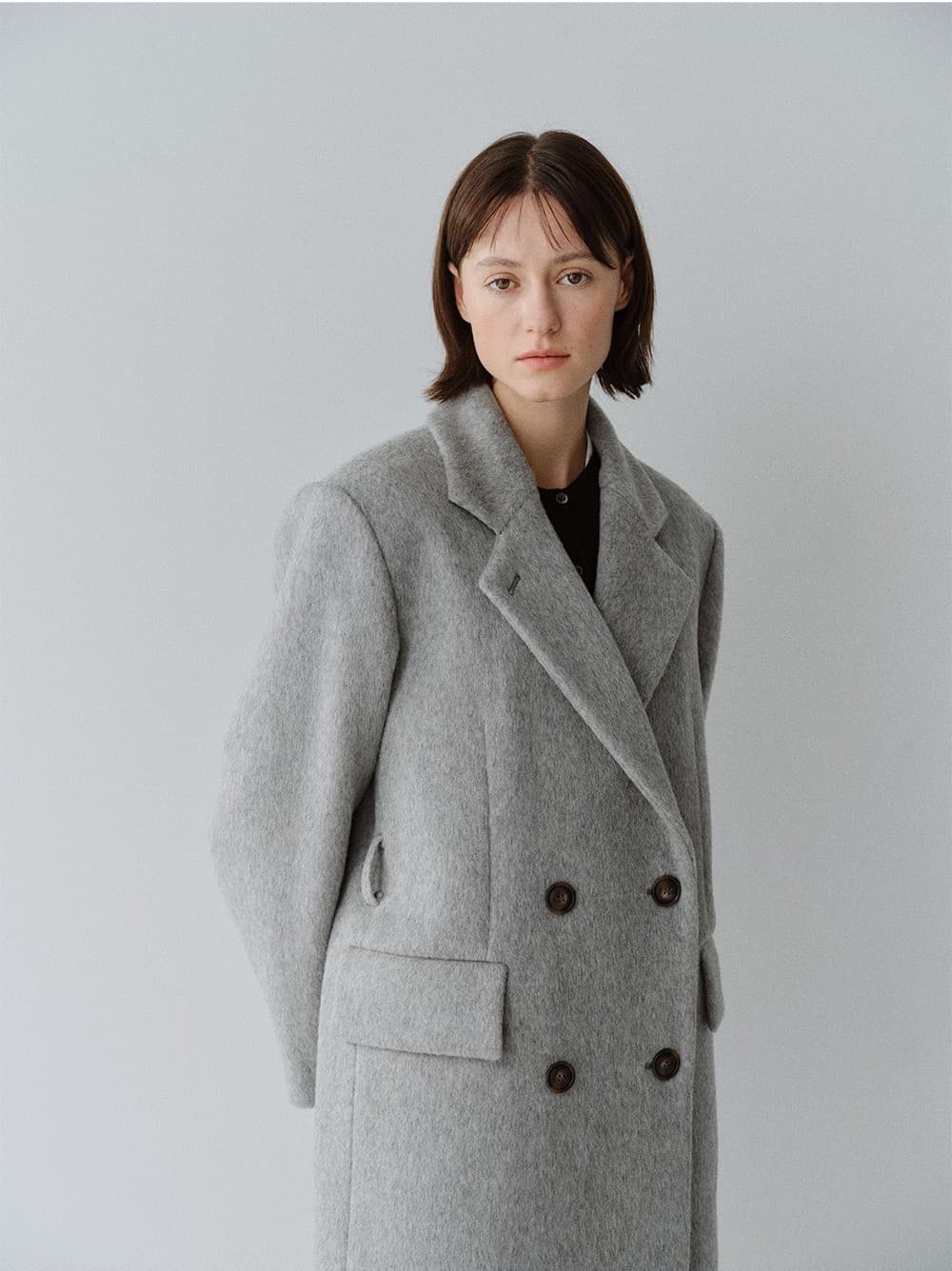 TFW PREMIUM WOOL100 DOUBLE LONG COAT_L-GREY — vue 9