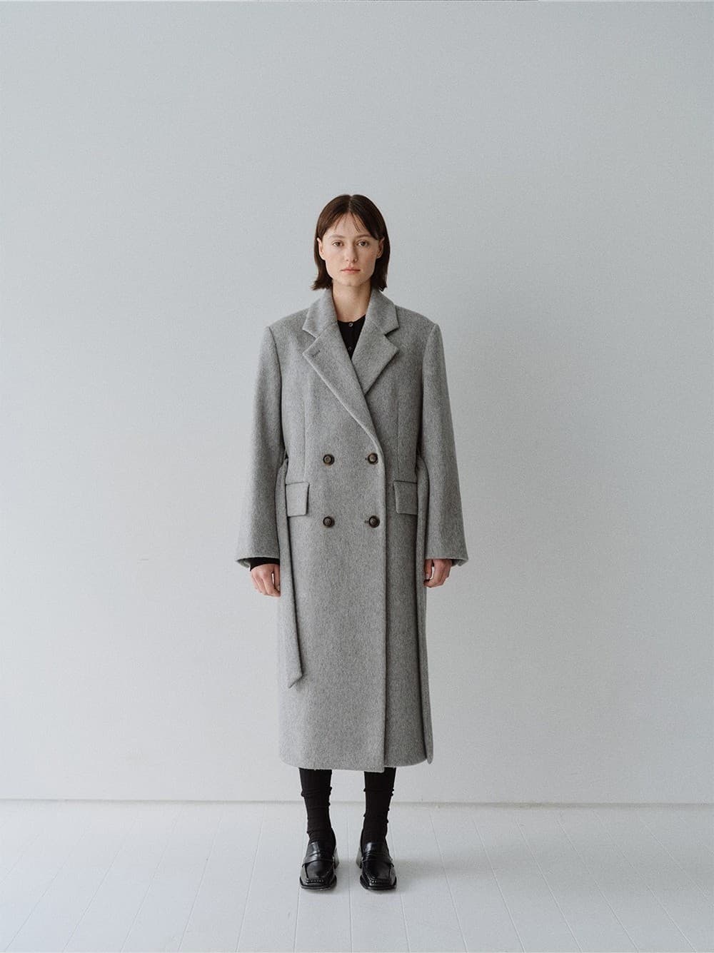 TFW PREMIUM WOOL100 DOUBLE LONG COAT_L-GREY — vue 10