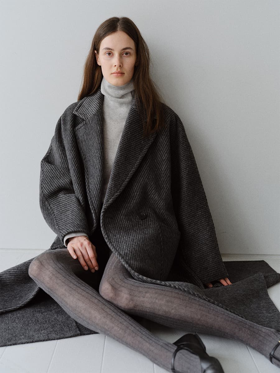 TFF ALPACA LARGO COAT_GREY TWILL — vue 4