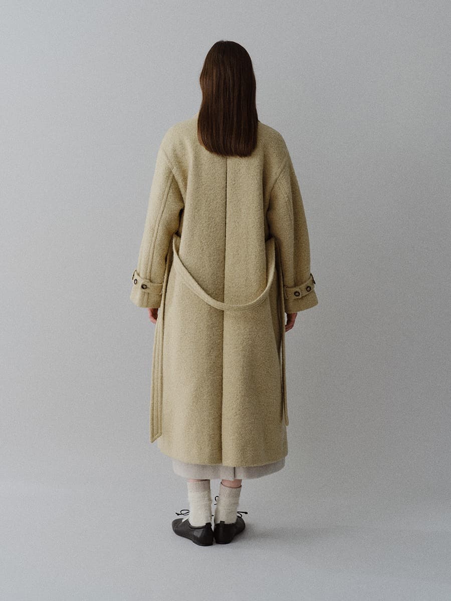 TFW SURI ALPACA BOUCLE DOUBLE COAT_BEIGE — vue 3