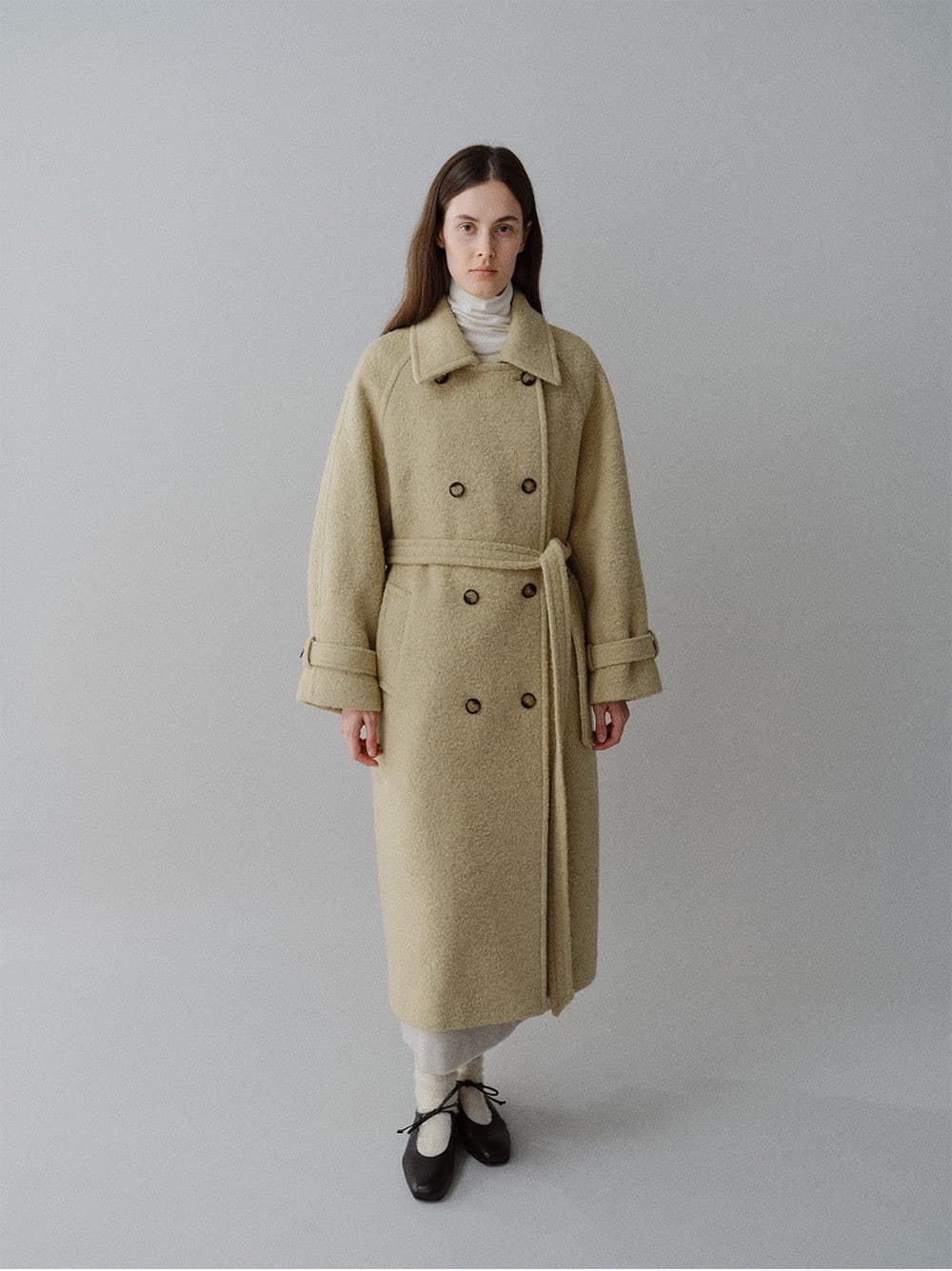 TFW SURI ALPACA BOUCLE DOUBLE COAT_BEIGE — vue 4