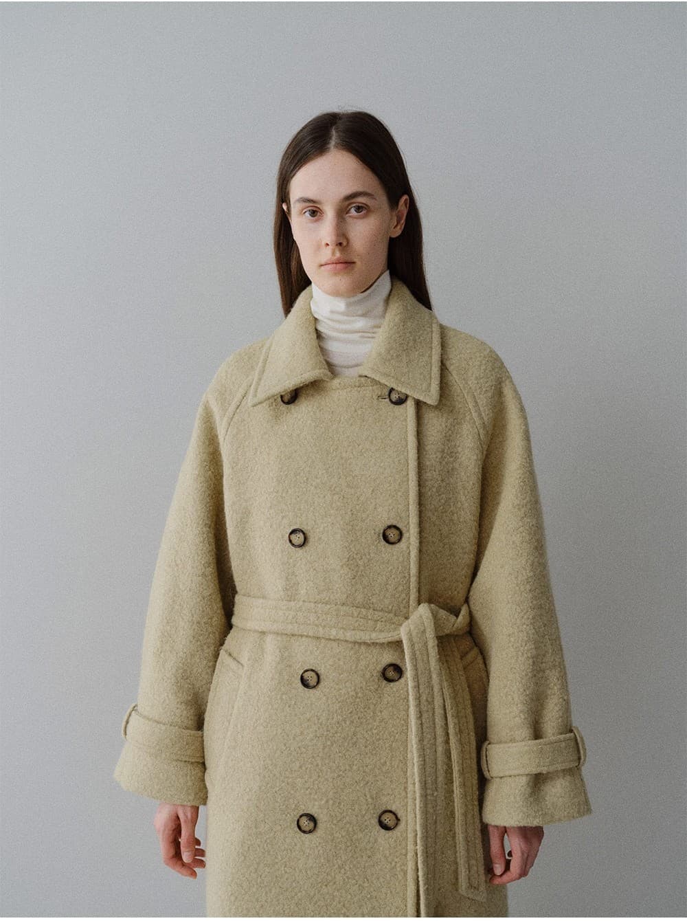 TFW SURI ALPACA BOUCLE DOUBLE COAT_BEIGE — vue 5