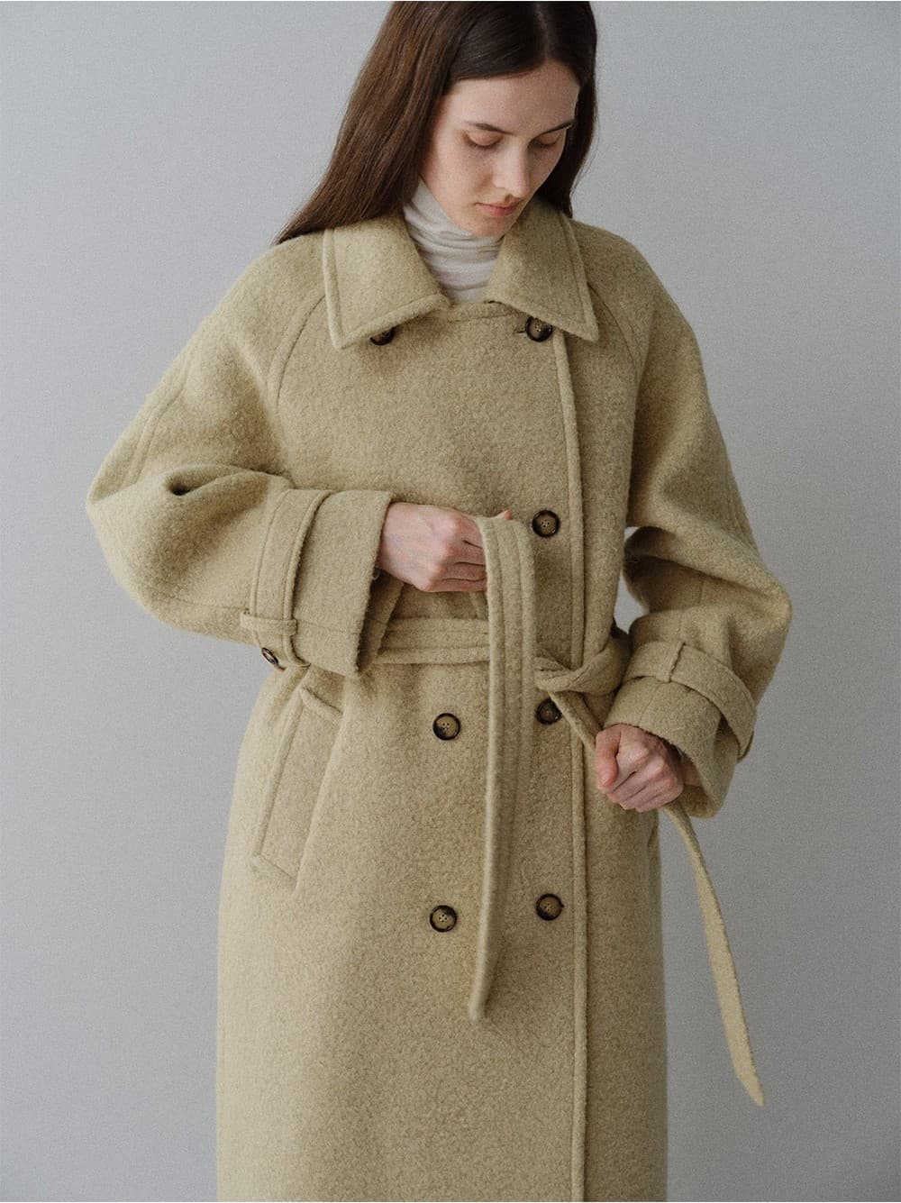 TFW SURI ALPACA BOUCLE DOUBLE COAT_BEIGE — vue 7