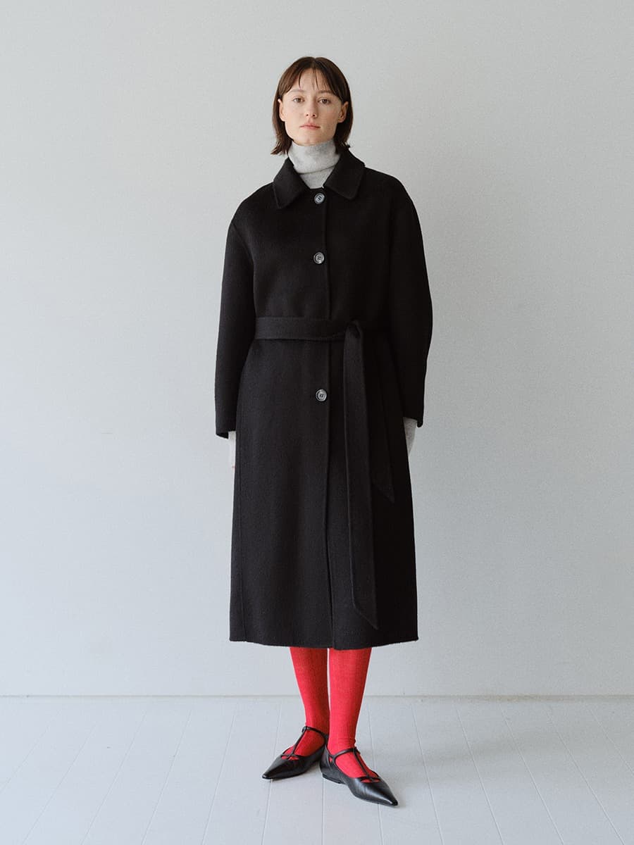 TFF PREMIUM WOOL SINGLE HOODED COAT_BLACK — vue 4