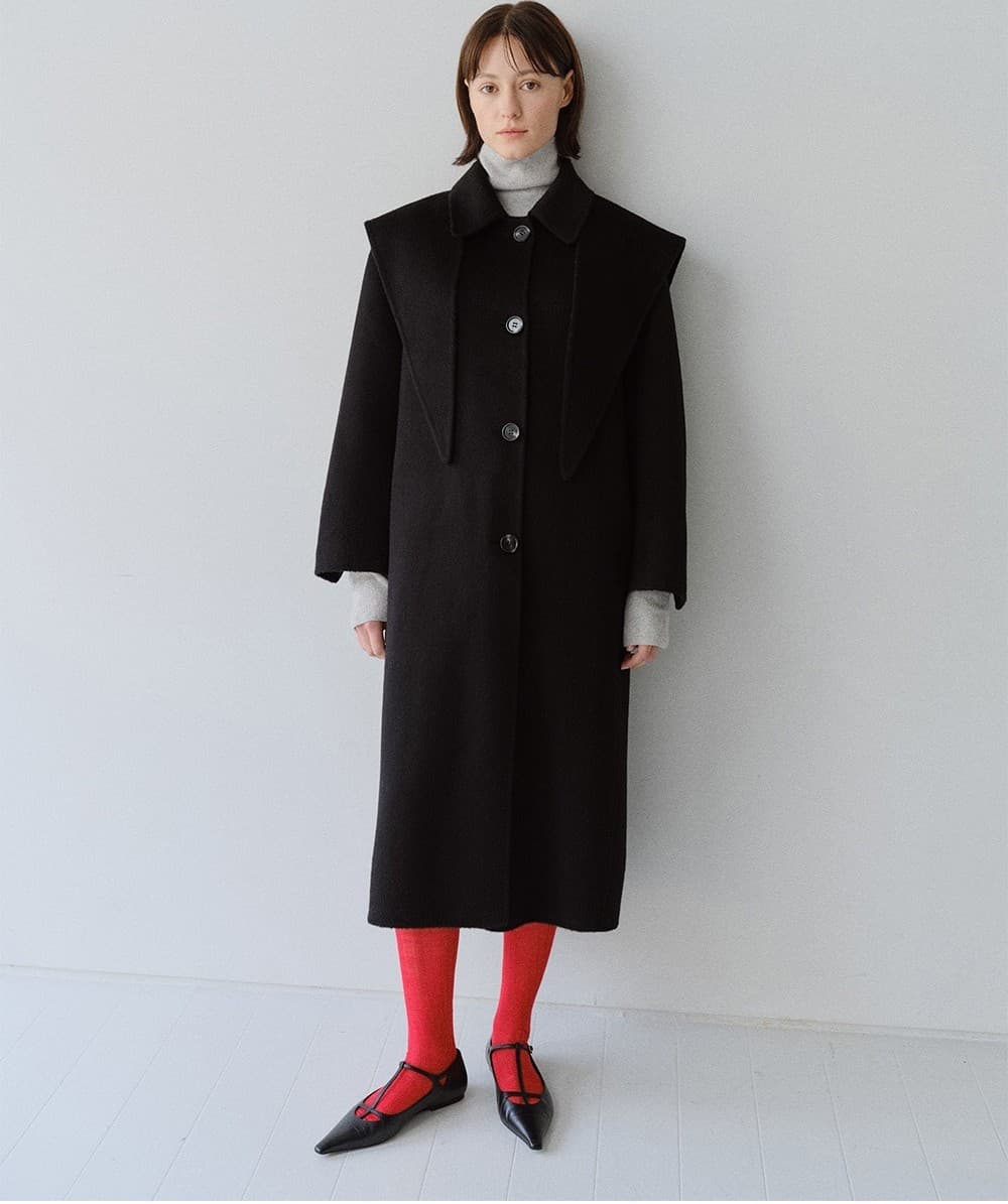 TFF PREMIUM WOOL SINGLE HOODED COAT_BLACK — vue 6