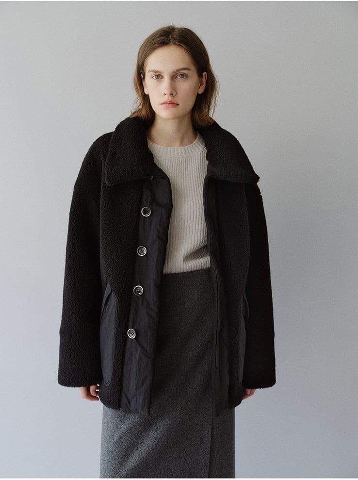 TFW REVERSIBLE PUFFER ECO-SHEARING COAT_BLACK — vue 6