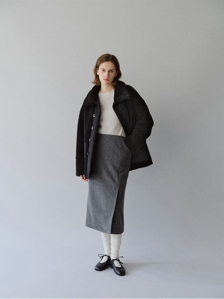TFW REVERSIBLE PUFFER ECO-SHEARING COAT_BLACK — vue 8
