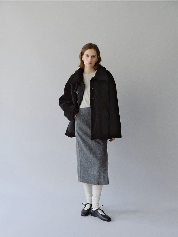 TFW REVERSIBLE PUFFER ECO-SHEARING COAT_BLACK — vue 9