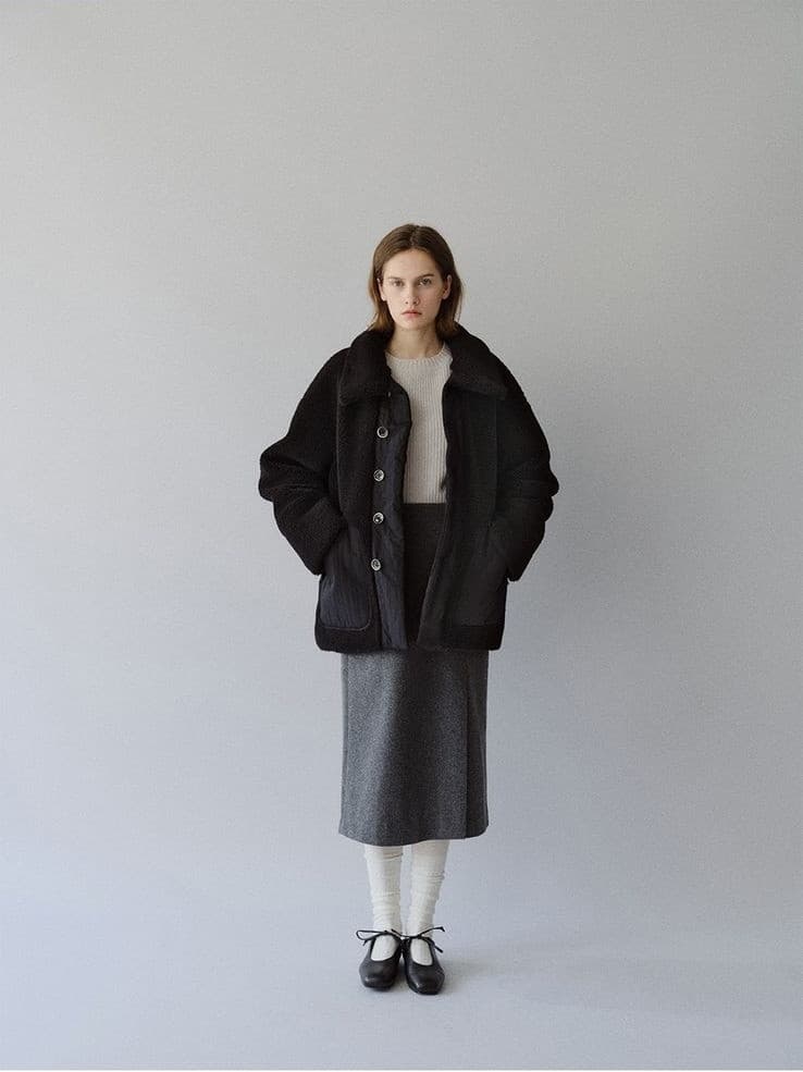 TFW REVERSIBLE PUFFER ECO-SHEARING COAT_BLACK — vue 10