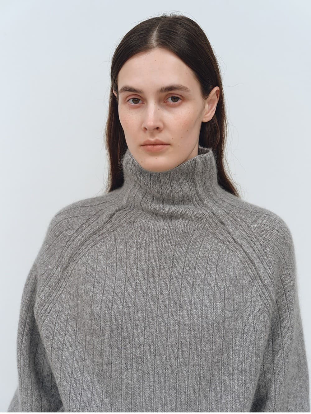 TFW KID MOHAIR TURTLENECK KNIT TOP_GREY — vue 6