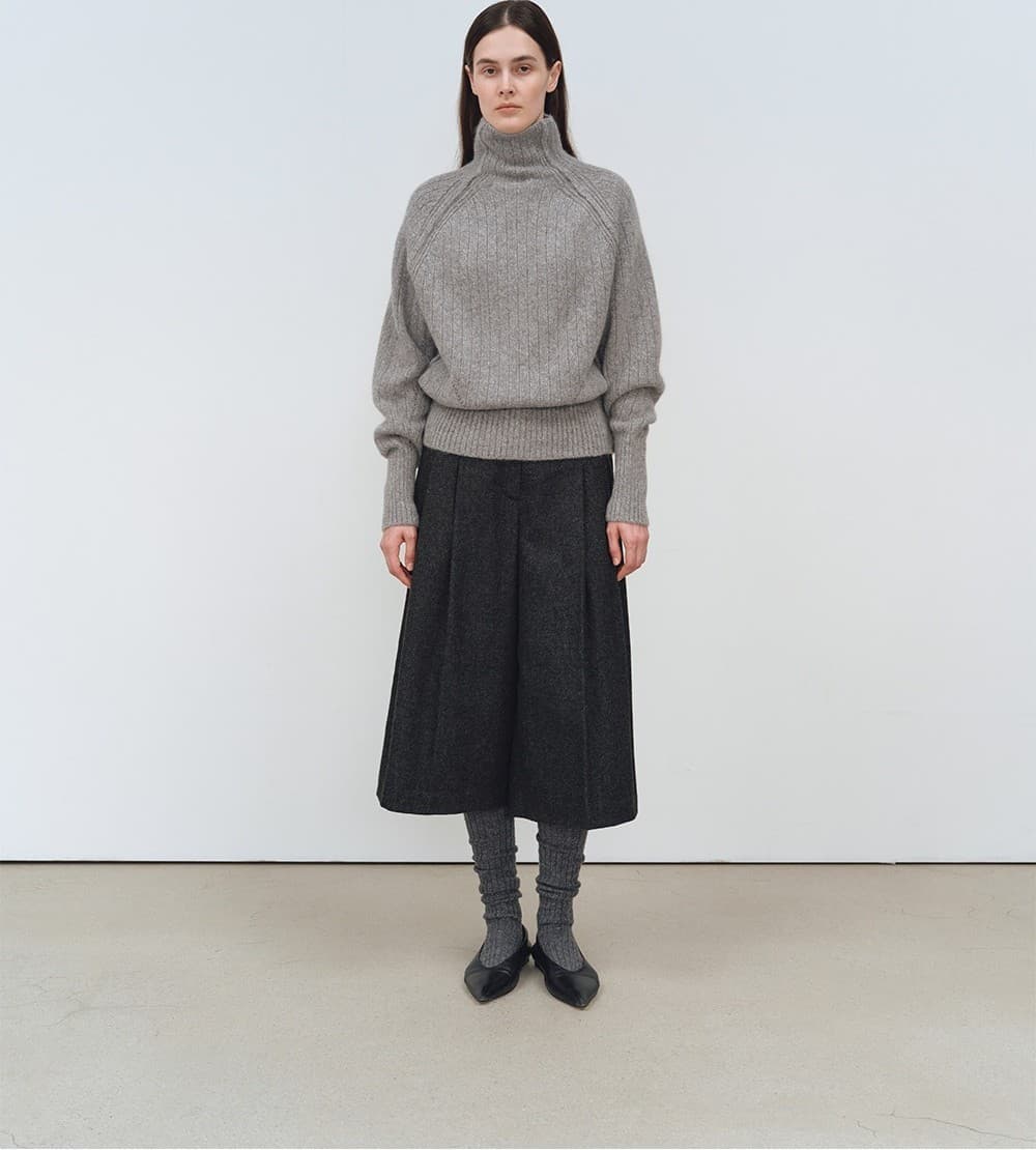 TFW KID MOHAIR TURTLENECK KNIT TOP_GREY — vue 8