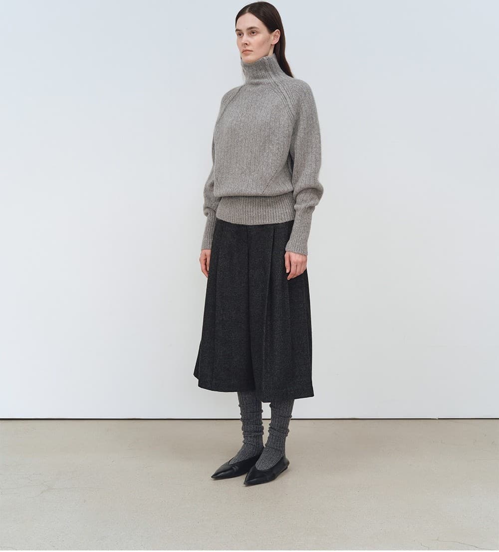 TFW KID MOHAIR TURTLENECK KNIT TOP_GREY — vue 10