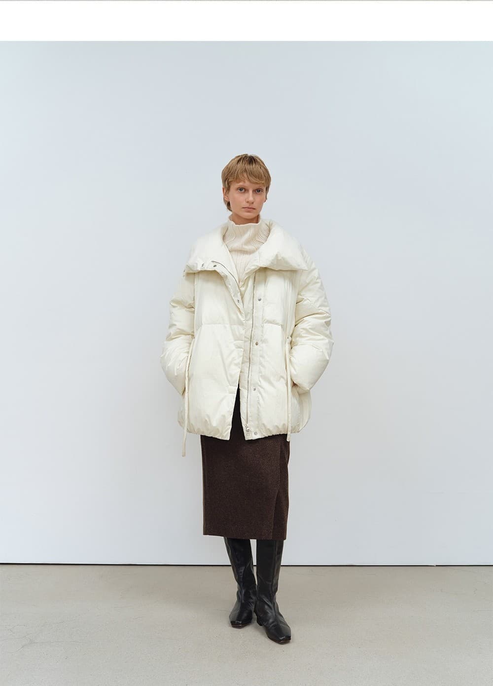 TFW HIGH NECK DIVIDED GOOSE DOWN_CREAM — vue 7