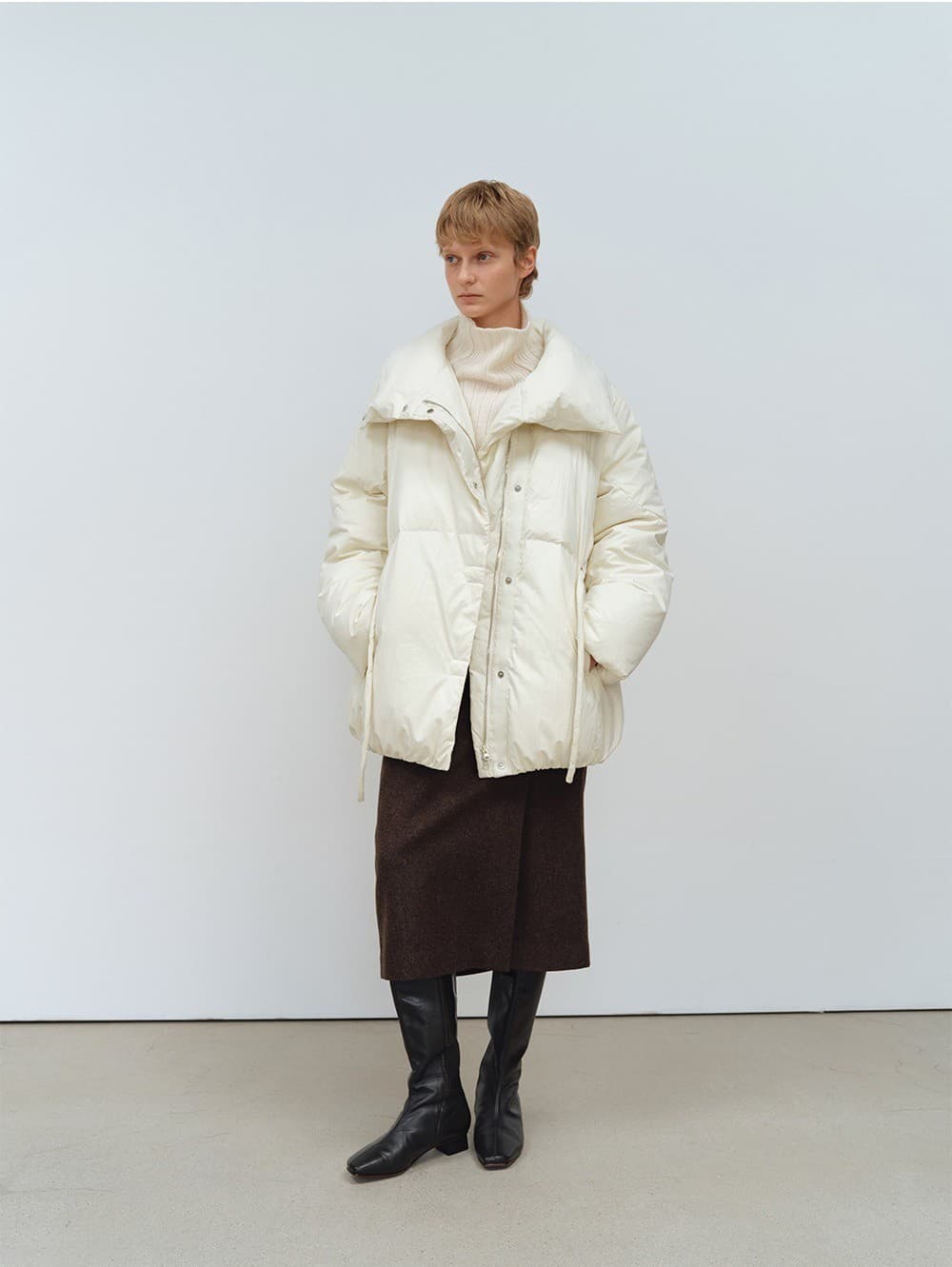 TFW HIGH NECK DIVIDED GOOSE DOWN_CREAM — vue 8