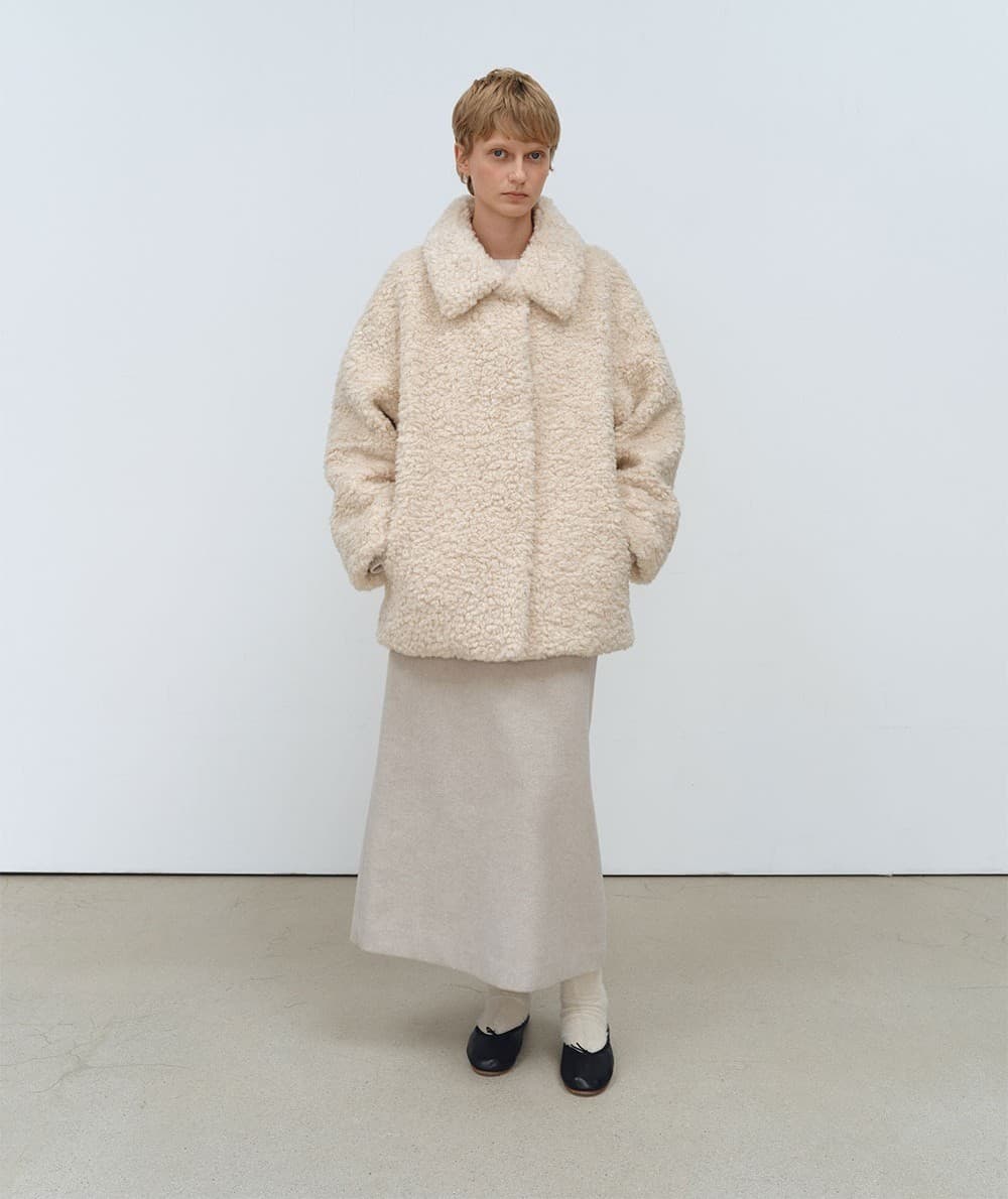 TFW COLLAR FLUFFY SHEARING JACKET_IVORY — vue 6